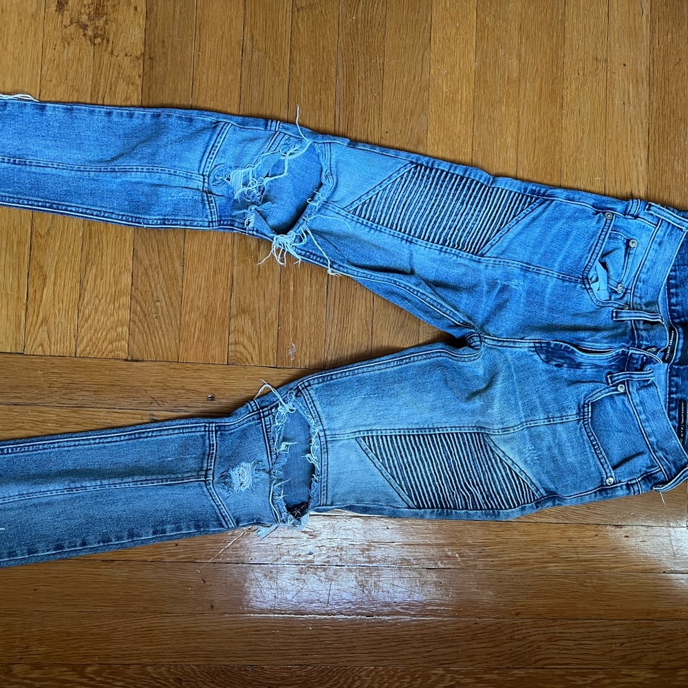 PacSun Ripped Blue Skinny Jeans